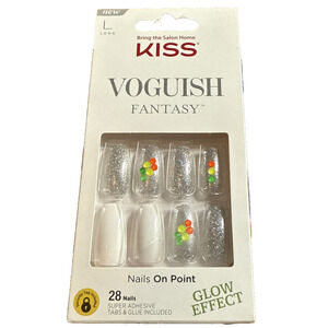 Kiss Voguish Fantasy Nails - Glow Effect - NAILS ON POINT - LONG FV02